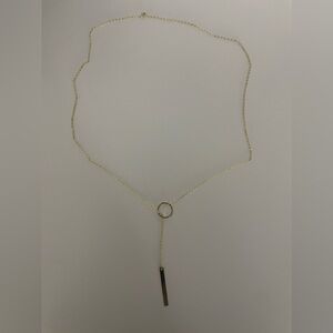 Elegant Gold Necklace with Circle Pendant